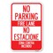 Signmission No Parking-Fire Lane-No Estacione Zo Heavy-Gauge Aluminum Sign, 12" x 18", A-1218-23633 A-1218-23633 - alternate 1
